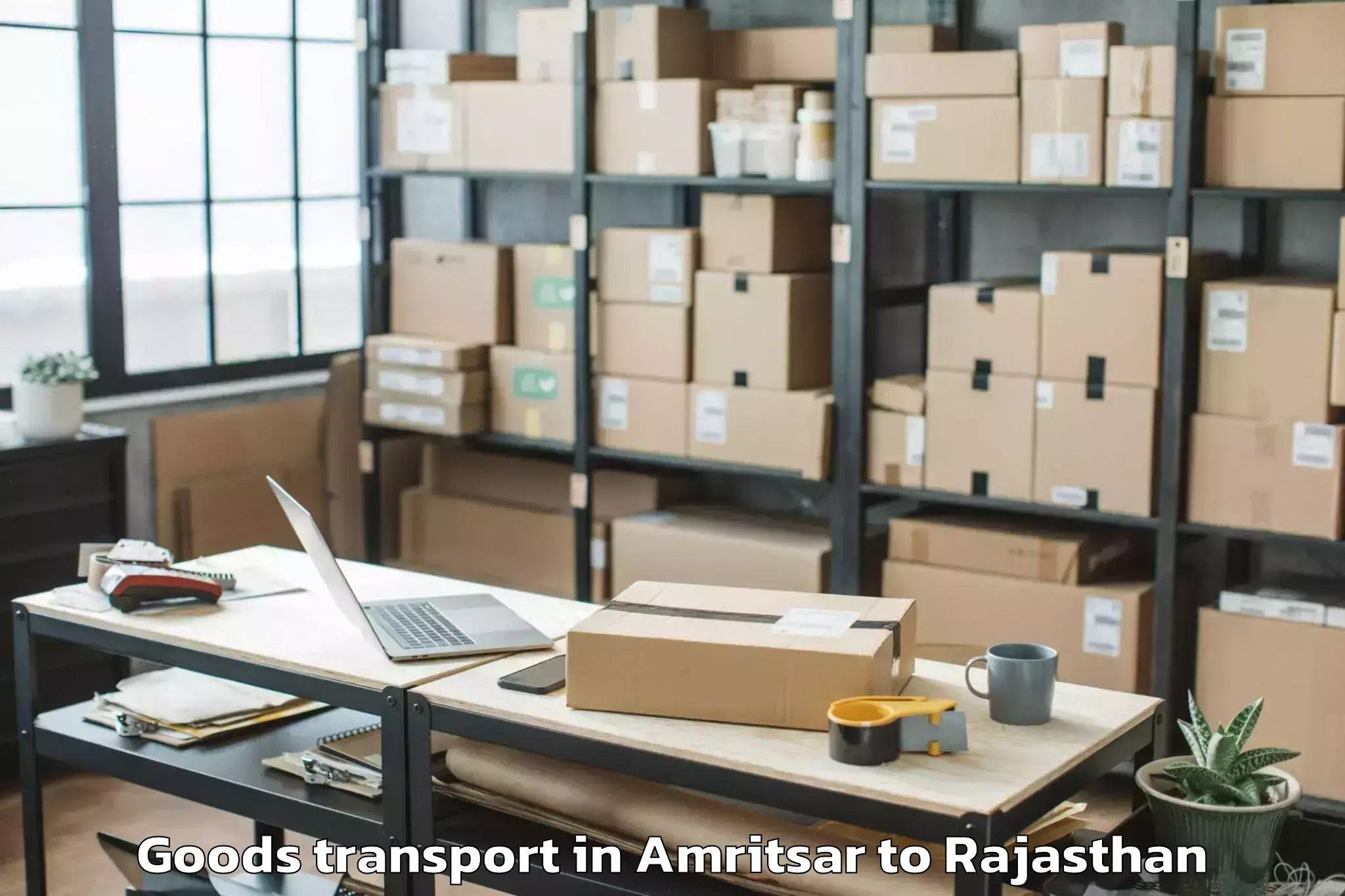 Easy Amritsar to Sheoganj Goods Transport Booking